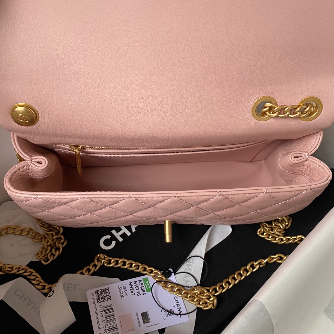 Classic Flap Lambskin Bag AS4046 Pink